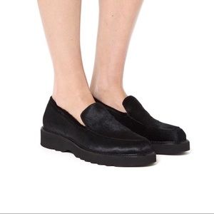 Aquatalia calf hair Kelsey loafer in black 8.5